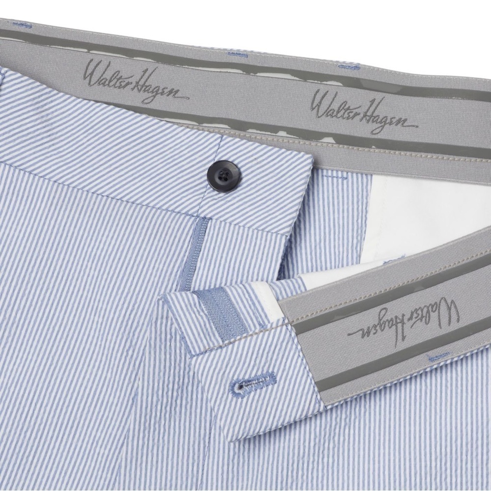 New Walter Hagen Men's Clubhouse Seersucker Golf Shorts 9” inseam chino stripes - Picture 6 of 10